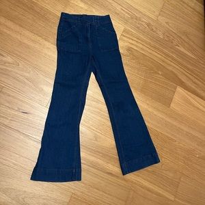 Flare blue jeans